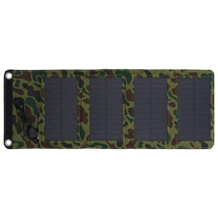 

7W Solar Charger Camouflage High Efficiency USB 5.5V 1290MA Solar Panel Charger for Outdoor Travel Mobile Phone Computer