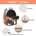 thumbnail image 4 of Tropical Leaf Waterproof Backpack - Ergonomic Student Bookbag with Breathable Mesh Straps & Durable Exterior, 4 of 5