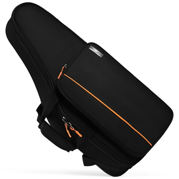 FRCOLOR Tenor Saxophone Case Backpack in Black Oxford Cloth Shock Resistant Storage Bag