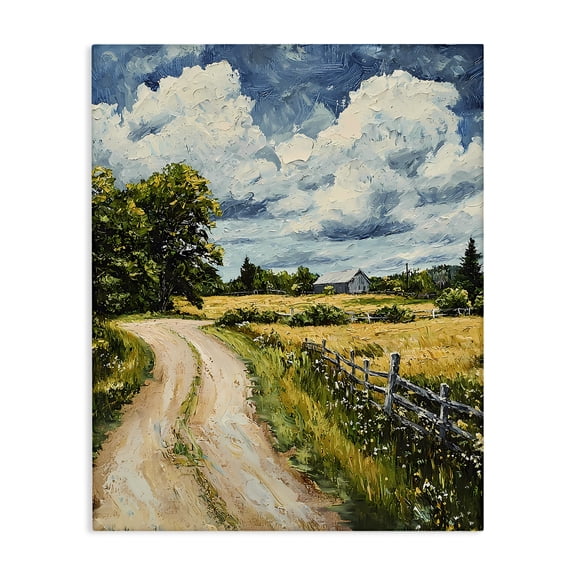 Stupell Industries Traditional Impasto Rural Path Canvas Art, 16 x 20, by Walker Noble