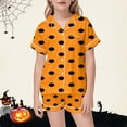 thumbnail image 2 of Bobifish Big Girls Sleepwear Sets 2 Piece Silk Satin Button Down Short Sleeves Shorts Sets Kids Comfort Holiday Homewear, 2 of 4