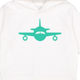 thumbnail image 3 of Inktastic Cute Teal Airplane Toddler Hoodie, 3 of 4