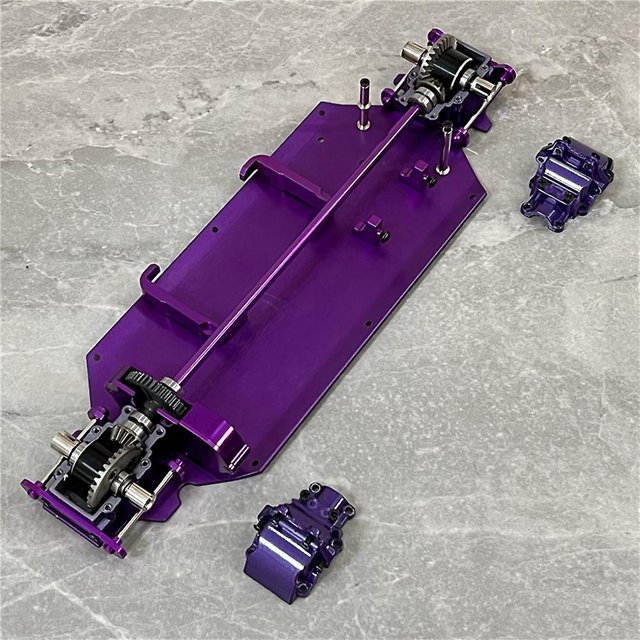 Tablero de marco de cuerpo de chasis de metal para Wltoys 124016 124017 124018,b Afortunado Sencillez