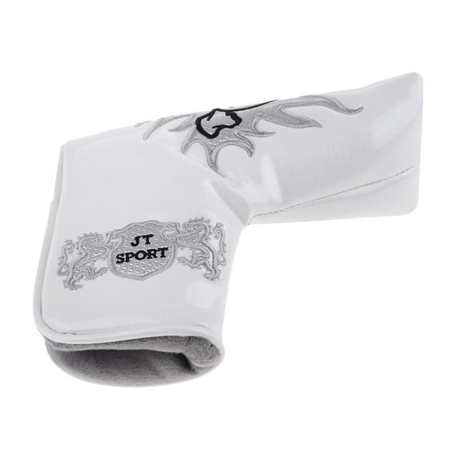 Cubierta de cabeza de Golf magnética ligera Zulema Cubierta de Putter de Golf Blanco