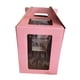thumbnail image 1 of Caja alta para pastel, caja para pastel escalonada, almacenamiento portátil para pastel, caja de transporte para pastel endurecido, portador de pastel Rosa 25cmx25cmx30cm Macarena Cajas altas para pasteles, 1 of 8