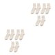 thumbnail image 4 of Minnieouse Calcetines tobilleros, medias lisas de estilo pijo, calentador de piernas de Color sólido elástico, calcetín Universal, accesorios Beige 2Conjunto, 4 of 6