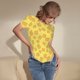 thumbnail image 3 of Balery Toast Body de cuello redondo de manga corta para mujer Tops de manga corta Tops básicos-Large, 3 of 7