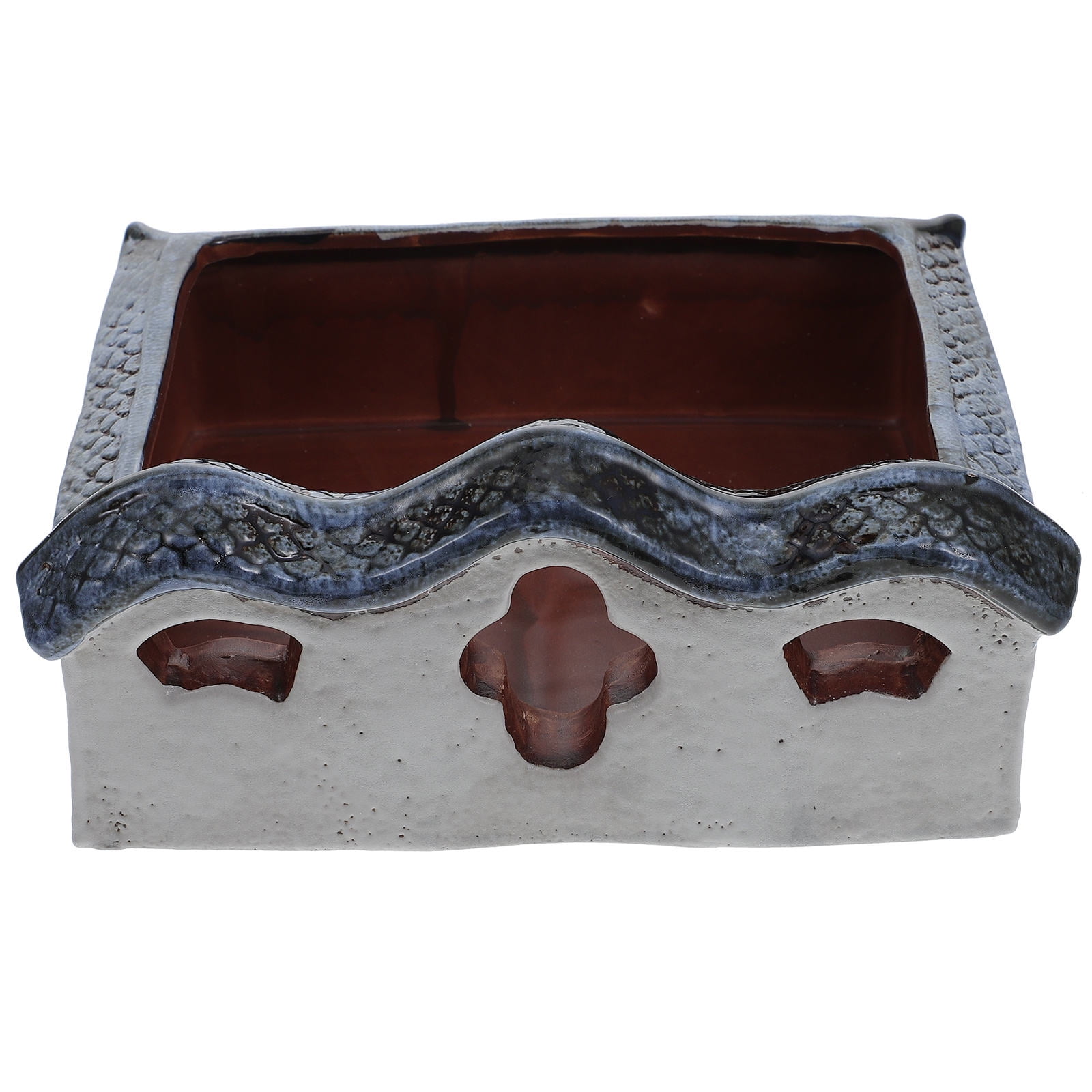 NUOLUX Ceramics Flowerpot Ceramic Multi 1Pcs Retro Style House Shape For Outdoor