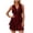 dress62-Wine, variant on yboeqw Womens Collared Sleeveless Cowgirl Fringe Dress Half Zipper V Neck Suede‑Look Western Halloween Party Mini Dress Size L
