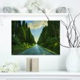 thumbnail image 1 of Straight Cypress Trees Boulevard - Modern Landscape Canvas Art, 1 of 3