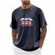 thumbnail image 1 of Tops para hombre, blusas y camisas de cuello redondo y manga corta para hombre, blusas casuales de moda con cuello redondo y manga corta para hombre, blusas de poliéster para hombre, 1 of 4