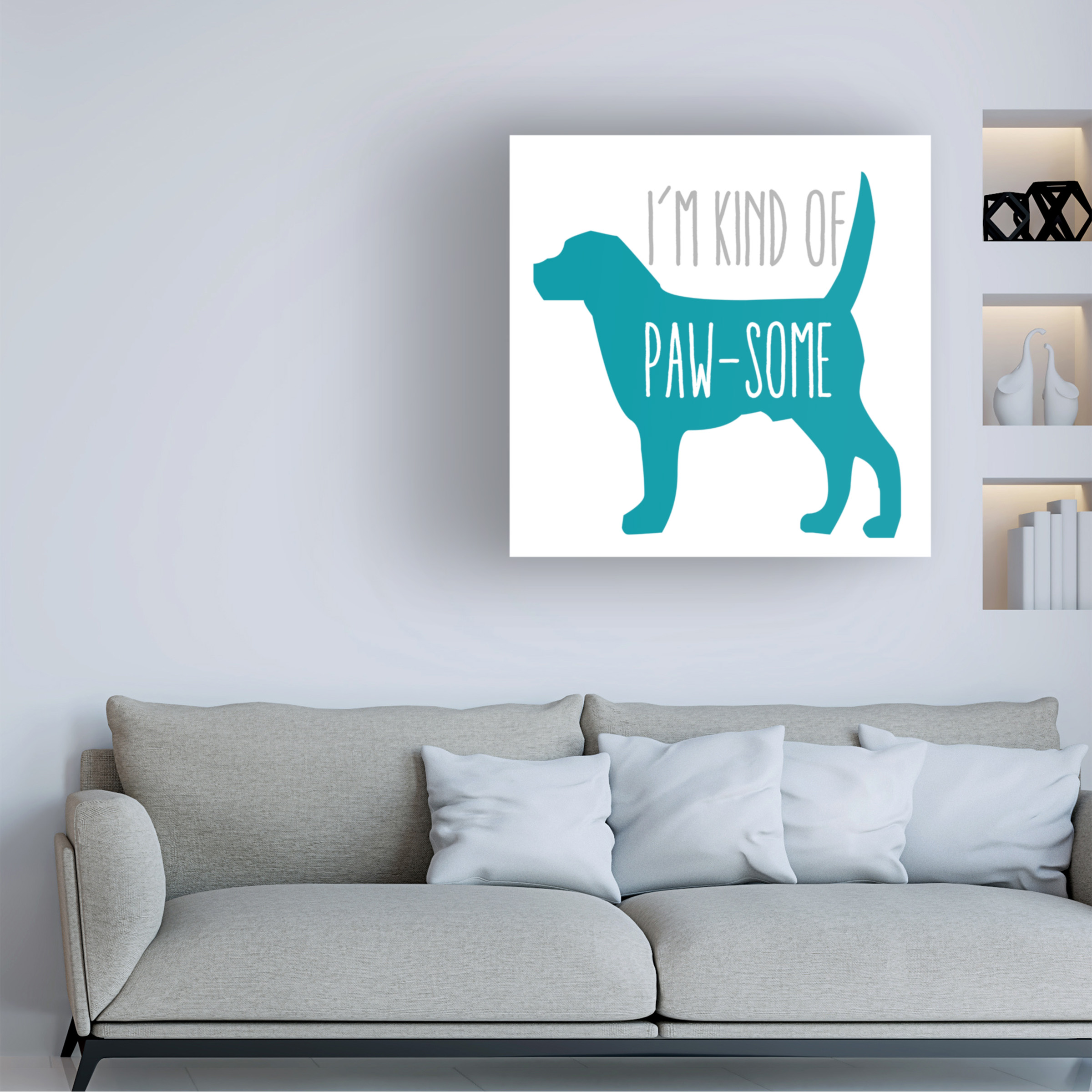 Trademark Fine Art 'Pawsome Dog' Canvas Art by Erin Clark