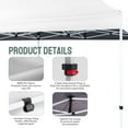 thumbnail image 6 of CROWN SHADES 10x20 Pop Up Canopy Tent Commercial Canopy Tent with 400D Strength Oxford Fabric White, 6 of 7