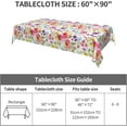 thumbnail image 5 of Spring Summer Floral Table Cloth - Watercolor Flower Table Clothes Rustic Multicolor Tablecloths 60x84 Blossom Table Cover for Picnic Party Dining Room Home Indoor Outdoor, 5 of 6