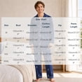 thumbnail image 3 of Kyntgho Men's Two Piece Pajama Set, Long Sleeve Button Front Pajama Shirt with Piping and Straight Pants, 3 of 7