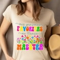 thumbnail image 4 of Mis Personas Favoritas Me Llaman Maestra T-Shirt, Colorful Floral Spanish Teacher Tee, Gold, Size 4XL, 4 of 6
