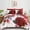 Red, variant on 7 Pieces King Size Botanical Floral Bedding Set, Soft Microfiber Purple Bed Kit with Sheets and Pillowcases