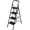 Matte Black, variant on 4 Step Ladder Folding 330lbs Anti Slip，Foldable Ergonomic with Wide Pedal for Home, Kitchen, Offic Matte Black