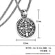 thumbnail image 5 of Stainless Steel Saint St Benedict Collar Medal of San Benito Necklace Men Women Spiritual Virgin Mary Pendant Necklace For Men, 5 of 5