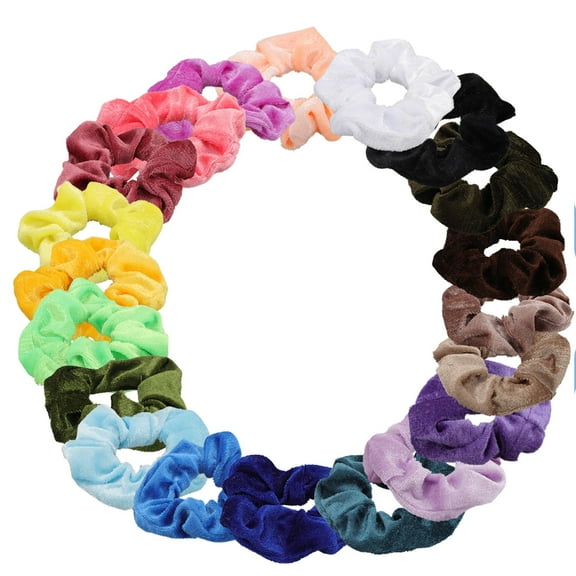 20pcs Hair Scrunchies Set, DISEN Velvet Elastics Ponytail Holders, Colorful Hair Bands for Women Girls