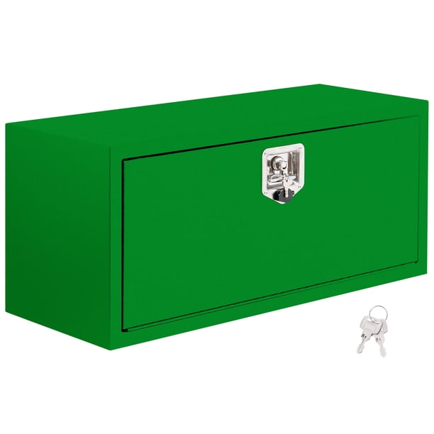 Yeshouse Caja de herramientas de acero resistente para camión con cerradura, almacenamiento impermeable y de perfil bajo, ideal para organizar herramientas en camiones, RV o remolques