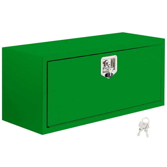 Boîte à Outils de Camion Robuste 24 Pouces / 36 Pouces - Organisateur de Coffre à Outils en Métal avec Serrure à Poignée en T - Rangement Étanche pour Caisses de Pickup, Remorques, Tracteurs et Garage