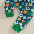 thumbnail image 4 of WIBACKER Toddler Baby Boy St. Patrick’s Day Clothes Girls Long Sleeve Pullover Sweatshirt Jogger Pants Infant Clover Outfit, 4 of 8