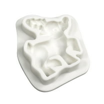 Reusable Silicone Mold Reindeer Shape Fondant Cake Molds Handmade Mould for Chocolates Christmas Moulds