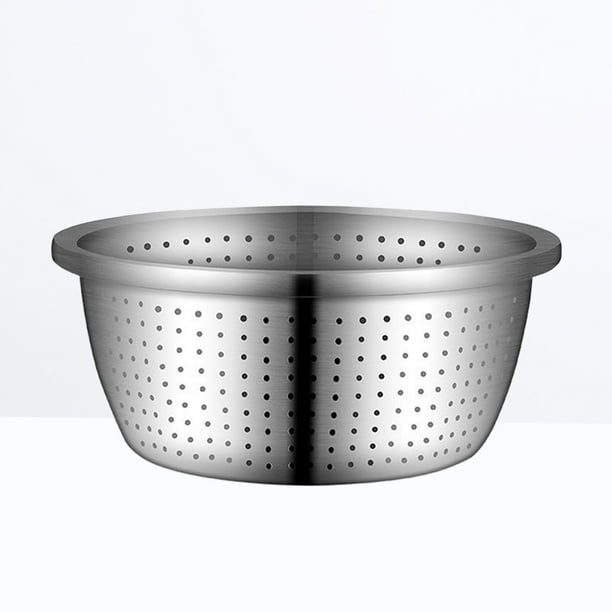 Milisten Bowl De Drenaje Para Y Verduras De Acero Inoxidable Y Resistente Color Plata