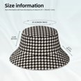 thumbnail image 3 of Balery Black and white houndstooth Sombreros para el sol para hombre y mujer, sombrero de pescador con UPF 50+, 3 of 6