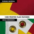 thumbnail image 4 of G128 Combo Pack: 6 Feet Tangle Free Spinning Flagpole (Black) Cameroon Cameroonian Flag 3x5 ft Printed 150D Brass Grommets (Flag Included) Aluminum Flag Pole, 4 of 9