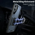 thumbnail image 3 of for Samsung Galaxy A16 5G Case with Finger Ring Holder Kickstand Military Grade Shockproof Magnetic with Car Mount Holder Heavy Duty Dual Layer Protective Armor Phone Cover, Navyblue, 3 of 6