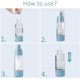 thumbnail image 5 of Pwsap Paquete de 4 botellas de viaje al vacío (30 ml), dispensador recargable mejorado, contenedor de tamaño de viaje aprobado por TSA, cosmético de plástico a prueba de fugas sin aire, 5 of 5