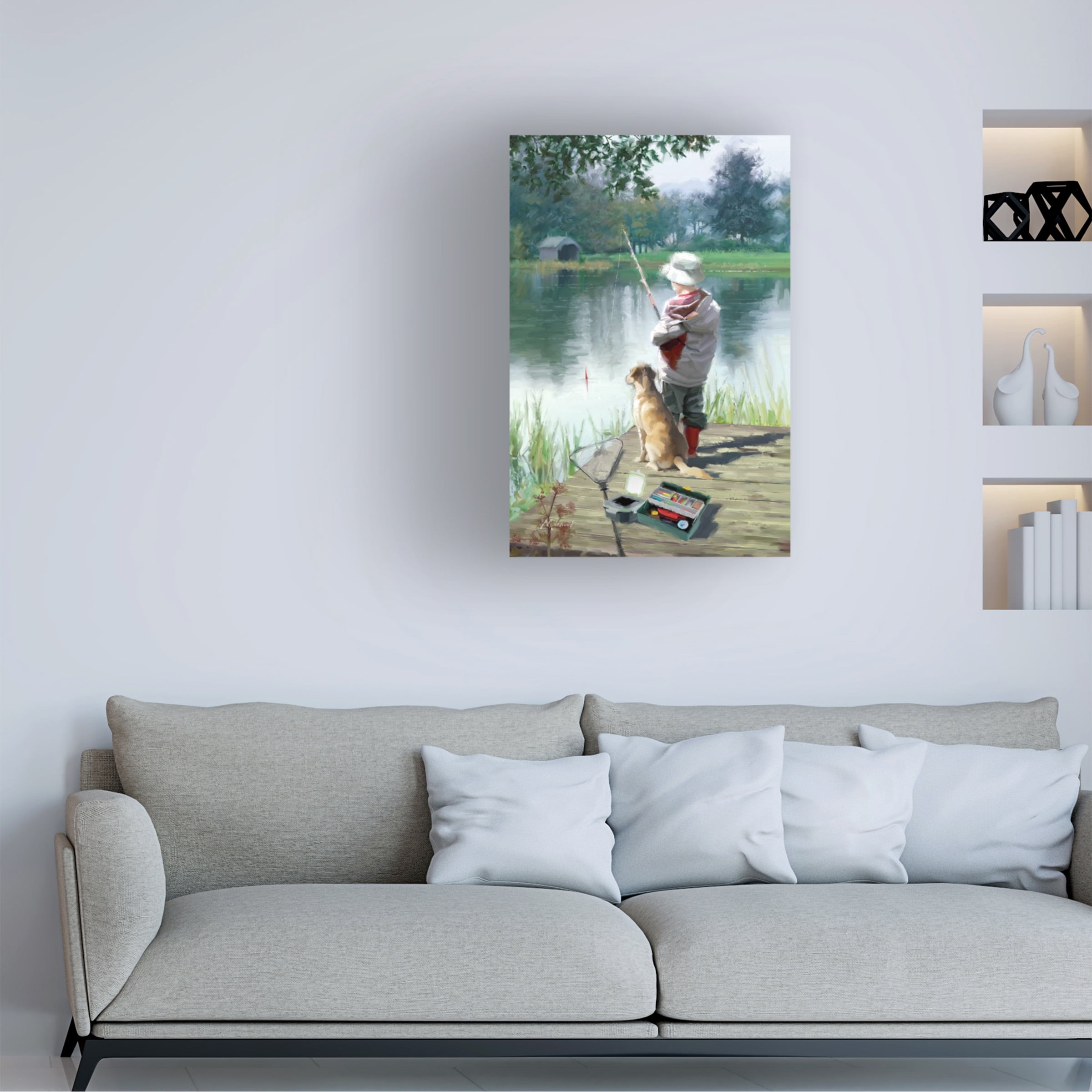 The Macneil Studio 'Waiting for a Bite' Canvas Art