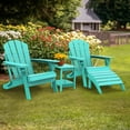 thumbnail image 5 of Pipopa Folding Adirondack Ottoman Set of 2,HDPE Outdoor Foot Rest,Patio Plastic Footstool for Adirondack Chairs,Aqua, 5 of 6