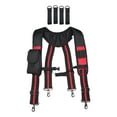 thumbnail image 2 of Kuntesetty Tool Belt Suspender 4 Point Tool Belt Harness for Carpenter Farmer Repairmen Black and Red, 2 of 9