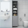 thumbnail image 2 of Pemberly Row 72'' Contemporary MDF Bathroom Cabinet with 5 Shelves in Gray, 2 of 12