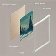 thumbnail image 4 of PixonSign Framed Canvas Print Wall Art Set - Teal Winter Snowy Pine Trees Art - Set of 3 Forest Landscape Nature Wilderness Wall Décor for Living Room, Bedroom - 11"x14" Panels White, 4 of 5