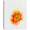 thumbnail image 2 of Beautiful Yellow Watercolor Flower - Floral Canvas Art Print, 2 of 4