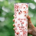 thumbnail image 2 of Cherry Blossom Tumbler 20 oz Travel Coffee Mug Cherry Skinny Tumblers with Lid and Straw Stainless Steel Insulated Coffee Cups Cherry Lovers Gifts for Women Girls, 2 of 6