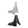 thumbnail image 1 of Capa larga de Tul jinwen para boda y Cosplay Blanco negro, 1 of 8