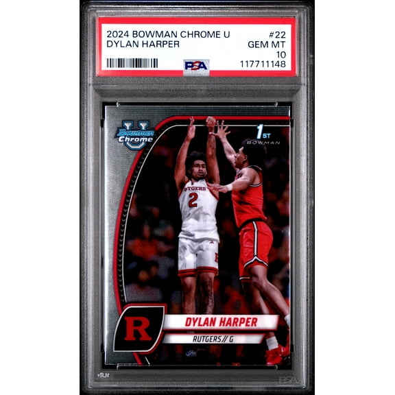 Graded 2024 Topps Bowman U Chrome Dylan Harper #22 Rookie RC Basketball Card PSA 10 Gem Mint