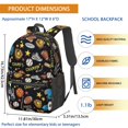 thumbnail image 3 of Football and Basketball Black Pattern 17" School Backpacks for Teens,Waterproof Oxford Fabric,S-Shape Padded Straps for School,Travel,Hiking,Camping, 3 of 6