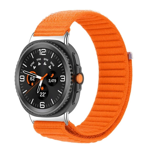 Dwitch Nylon Strap Compatible with Samsung Galaxy Watch 8 40mm 44mm / Galaxy Watch 8 Classic 46mm,Slim Breathable Fashion Adjustable Replacement Band for Galaxy Watch 8 Classic 46mm 2025,Orange