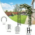 thumbnail image 3 of QISHENSHUI Tall Garden Arch Trellis a Metal Arbor with Floor Prongs Designed for Climbing Plants and Wedding Events to Blend Height with Sturdy Support for Greenery and Decorative Displays, 3 of 14