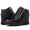 Black, variant on GLOBALWIN Women's Ankle Boots Black Wedge Sneakers For Women 8M