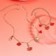 thumbnail image 5 of Eoozwa 2 Packs Valentine's Day Jewelry for Women Romantic Gift Gold Alloy Necklace and Bracelet with Heart Lip Bow Charm Adjustable Chain Anniversary Date Night Party, 5 of 6