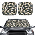 thumbnail image 2 of Sikiie Flowers Print Foldable Car Windshield Sun Visor, Car Window Sunshade Suitable for Sedan, SUV and Truck Car Accessories-Small, 2 of 6