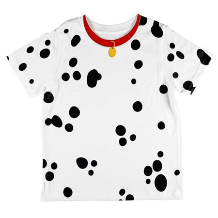 dog dalmatian costume red collar all over toddler t