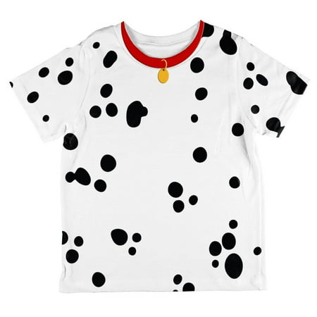 dog dalmatian costume red collar all over toddler t shirt